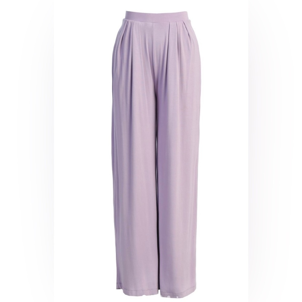 Jlux Label Wide Leg Lilac Pants